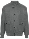 Fay Bomber In Lana In Grey