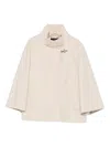 Fay Beige Toggle-fastening Jacket In Neutral