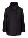 Fay Wool Cape In Black