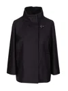 Fay Jacket With Front Pockets And High Collar In Black