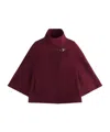 Fay Wool Cape Jacket In Red