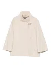 Fay Beige Toggle-fastening Jacket In White