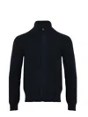 Fay Double Front Cardigan In Blue