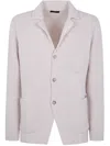 Fay Wool Cardigan With Patch Pockets In Pink