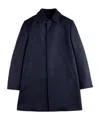 Fay Straight Wool-cashmere Blend Coat With Side Pockets In Black