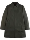 Fay Straight Wool-cashmere Blend Coat With Side Pockets In Green