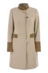 Fay Wool Cloth Coat In Neutral