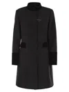 Fay Cappotto Monopetto Con Un Gancio Coats Black In Black