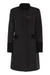 Fay Cappotto Monopetto Con Un Gancio Coats Black In Multi