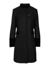 Fay Cappotto Monopetto Con Un Gancio Coats Black In Black