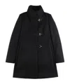 Fay Romantic Coat In Black In Soft Wool Blend Fabric In Black