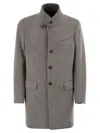 Fay Wool Blend Single Breasted Blazer In Gray