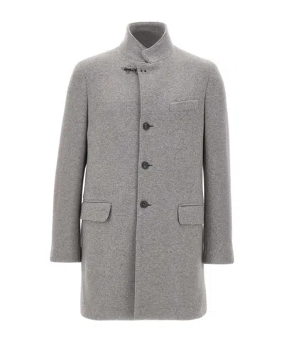 FAY FAY HERRINGBONE WOOL-BLEND COAT