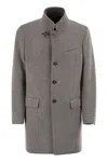 Fay Tailored Grey Wool Blend Coat In Gray