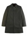 Fay Straight Wool-cashmere Blend Coat With Side Pockets In Verde