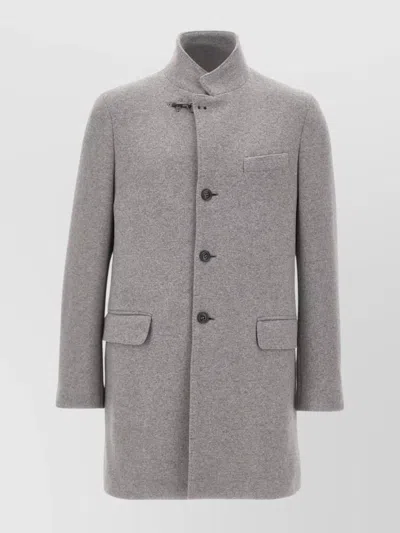 FAY WOOL COAT WITH BACK VENT AND POCKETS