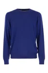 Fay Wool Crew-neck Pullover In Bluette