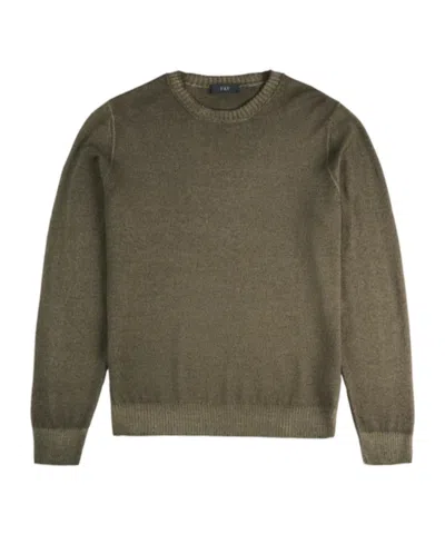 Fay Wool Crew-neck Sweater In Green