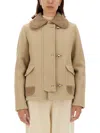 Fay 3 Hooks In Wool And Cashmere Blend Fabric In Beige