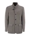 Fay Wool Blend Single Breasted Blazer In Gray