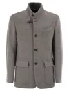 Fay Wool Blend Single Breasted Blazer In Gray