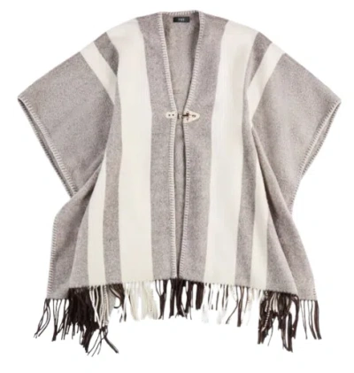 FAY FAY WOOL PONCHO WITH HOOK