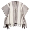 Fay Wool-blend Poncho With Hook Closure In Gray