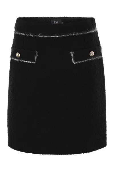 FAY FAY WOOL SHORT SKIRT