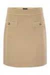 Fay Short Skirt With Boucle Details