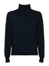 Fay High-collar Turtleneck Sweater In Blue