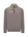 Fay Half Zip Pullover In Grey