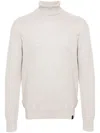 Fay Wool Turtleneck Sweater In 灰色