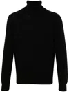 Fay Wool Turtleneck Sweater In 黑色