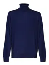 Fay Turtle Neck Sweater In Blue