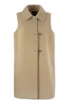 Fay 3 Ganci Lined Waistcoat In Beige