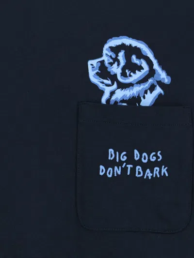 Fay X Pietro Terzini Big Dogs Dont Bark T-shirt In Blue