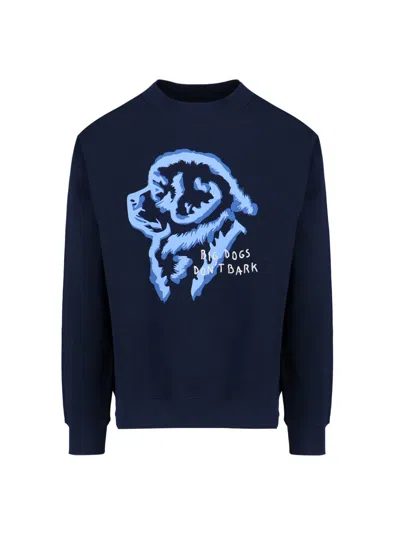 Fay X Pietro Terzini Maxi Print Crewneck Sweatshirt In Blue