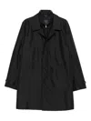 Fay Men Morning Coat In Technical Poplin In Black