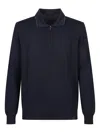 Fay Polo Neck Sweater In Blue