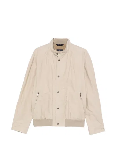 Fay Zip.up Bomber Jacket In Neutral