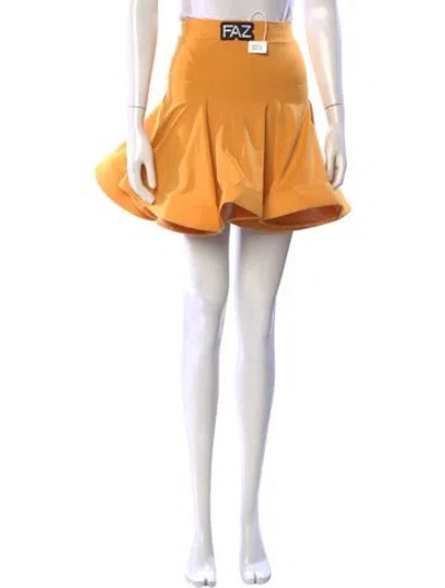 Pre-owned Faz Not Fur Embroidered Accent Mini Skirt In Multi