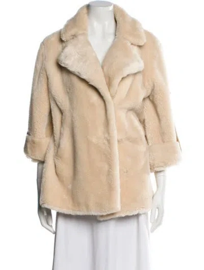Pre-owned Faz Not Fur Faux Fur Faux Fur Jacket In Neutral