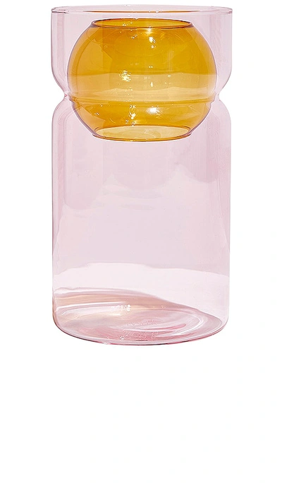 Fazeek Balance Vase In Pink & Amber