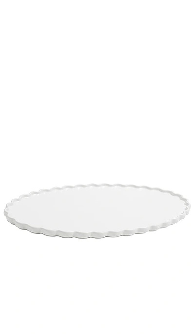 Fazeek Ceramic Wave Platter In White