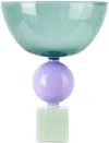 Fazeek Green Geo Bowl In Teal/lilac/jade