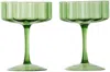 Fazeek Green Wave Coupe Glass Set In Green