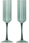 Fazeek Green Wave Flute Set In Teal