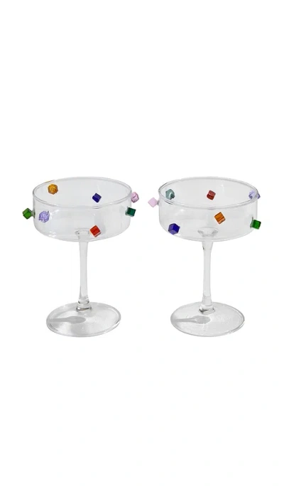 Fazeek Jewel Coupes Set Of 2 In White