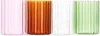 Fazeek Multicolor Wave Glasses Set, 4 Pcs In Multi