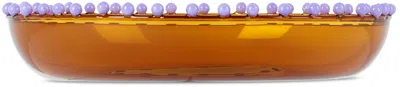 Fazeek Orange Pearl Platter In Amber/lilac